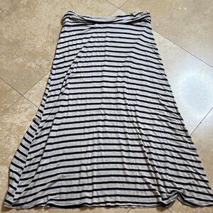 Maternity Striped Navy Blue and Cream Women's Skirt